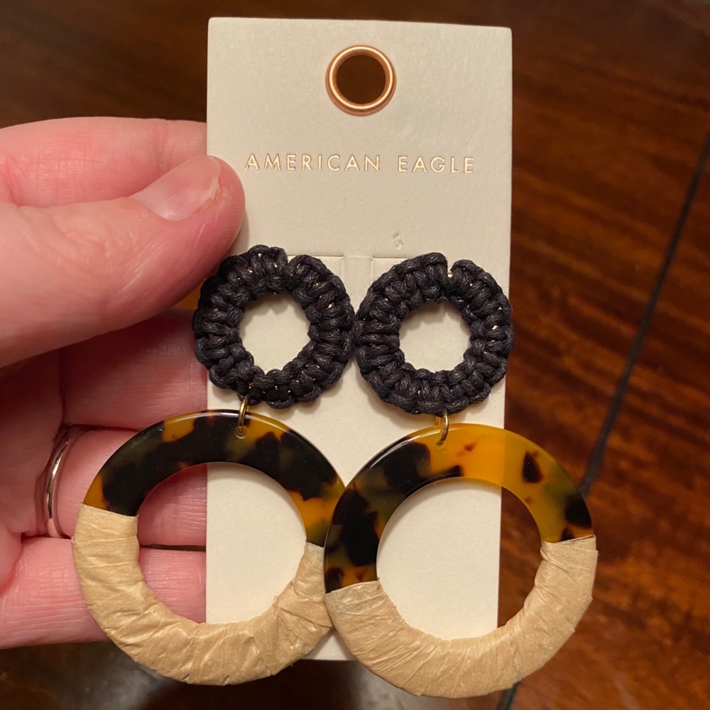 American Eagle tortoise shell earrings - new!